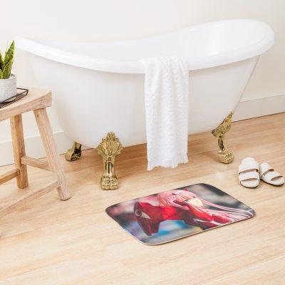 Zero Two Darling In The Franxx Figure Print Bath Mat Official Darling In The Franxx Merch