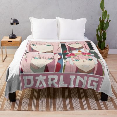 Darling In The Franxx Throw Blanket Official Darling In The Franxx Merch