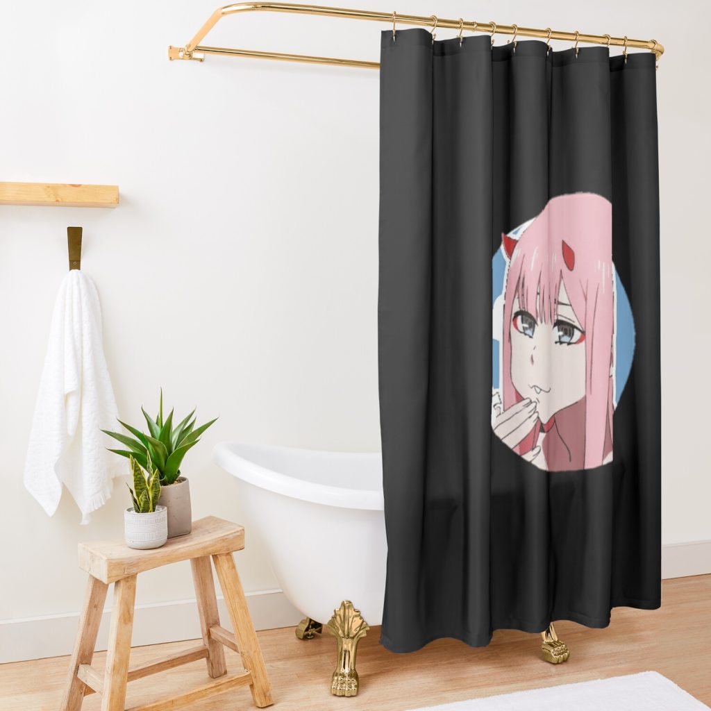 Darling In The Franxx Anime Shower Curtain Official Darling In The Franxx Merch