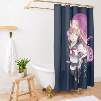 02 - Darling In The Franxx Shower Curtain Official Darling In The Franxx Merch