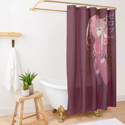 Zero Two Xx - Darling In The Franxx Inspired Shower Curtain Official Darling In The Franxx Merch