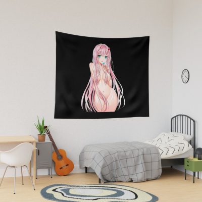 Lewd Zero Two Waifu Material Tapestry Official Darling In The Franxx Merch