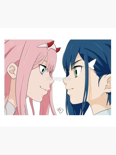 Zero Two Vs Ichigo - Darling In The Franxx Tapestry Official Cow Anime Merch