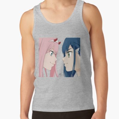 Zero Two Vs Ichigo - Darling In The Franxx Tank Top Official Cow Anime Merch