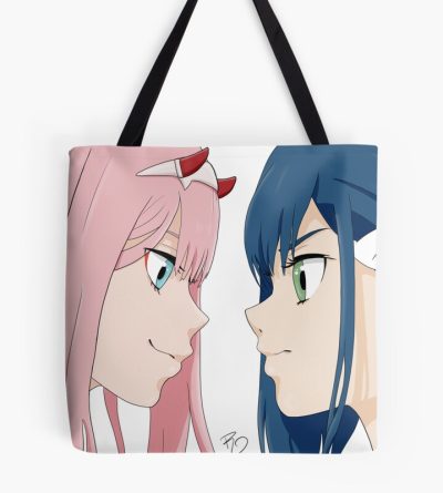 Zero Two Vs Ichigo - Darling In The Franxx Tote Bag Official Cow Anime Merch