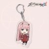 02 Zero Two Anime Figures Keychain Darling In The Franxx Acrylic key Chain for Car Bag 2 - Darling In The Franxx Shop