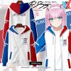 2022 New Kawaii Anime Darling In The Franxx 3D printing Men zipper Hoodies harajuku Autumn Winter - Darling In The Franxx Shop