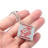 Anime DARLING in the FRANXX 02 Zero Two Keychain Code 002 Red Devil Horn Pendant Keyring - Darling In The Franxx Shop