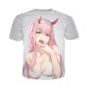 Darling In The Franxx T Shirts Anime Sexy Girl Zero Two 3D Printed Streetwear Men Women 1.jpg 640x640 1 - Darling In The Franxx Shop