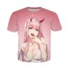 Darling In The Franxx T Shirts Anime Sexy Girl Zero Two 3D Printed Streetwear Men Women 5.jpg 640x640 5 - Darling In The Franxx Shop