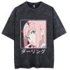 Funny Darling In The Franxx Tshirts Anime Zero Two Graphic T shirt Cotton Retro Washed Summer 3.jpg 640x640 3 - Darling In The Franxx Shop