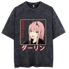 Funny Darling In The Franxx Tshirts Anime Zero Two Graphic T shirt Cotton Retro Washed Summer 5.jpg 640x640 5 - Darling In The Franxx Shop