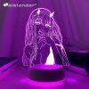 New Led Night Light Zero Two sapphire Table 3d Lamp for Bedroom Decor Light Anime Waifu - Darling In The Franxx Shop