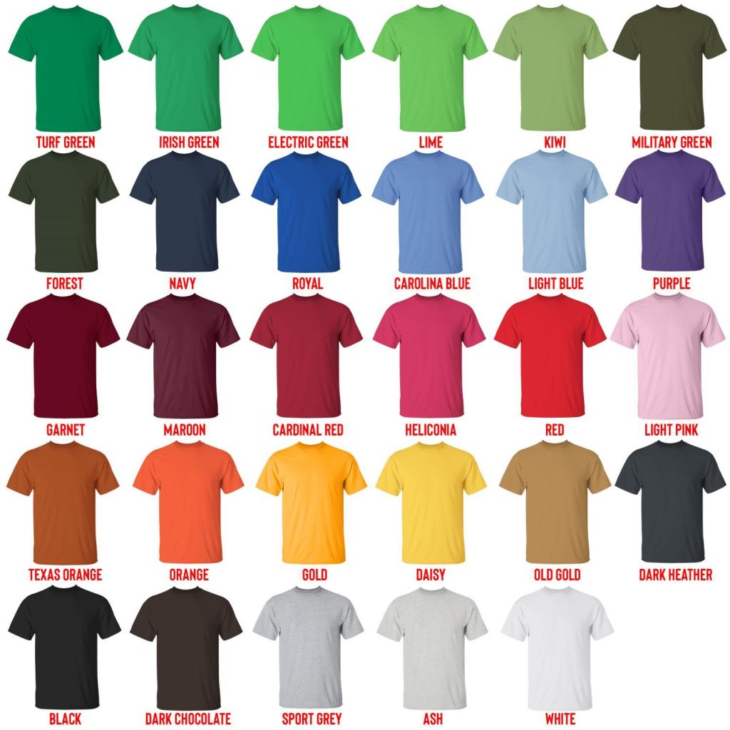 t shirt color chart - Darling In The Franxx Shop